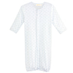 Blue Dots Printed Convertible Gown