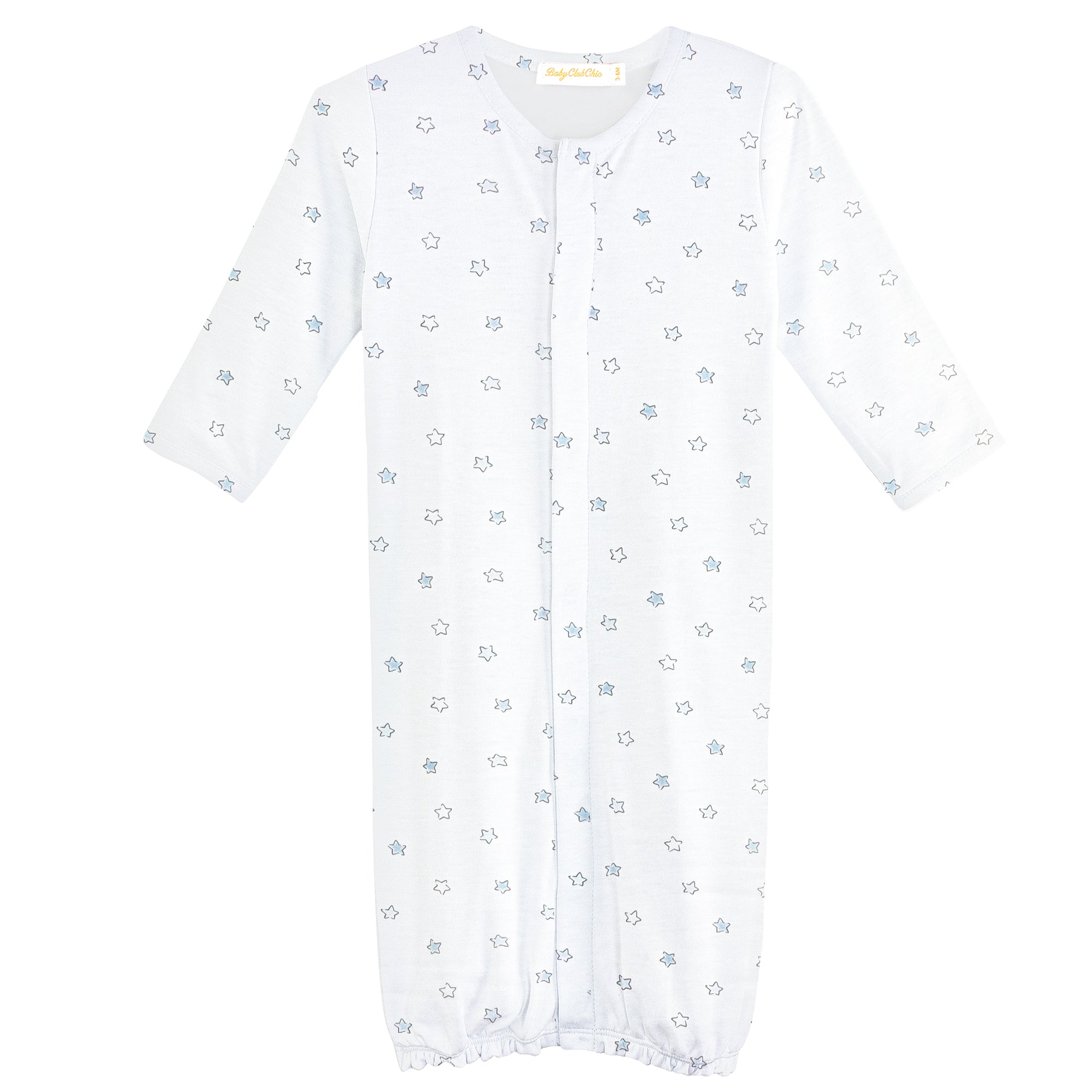 Blue Little Stars Printed Convertible Gown