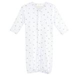 Blue Little Stars Printed Convertible Gown