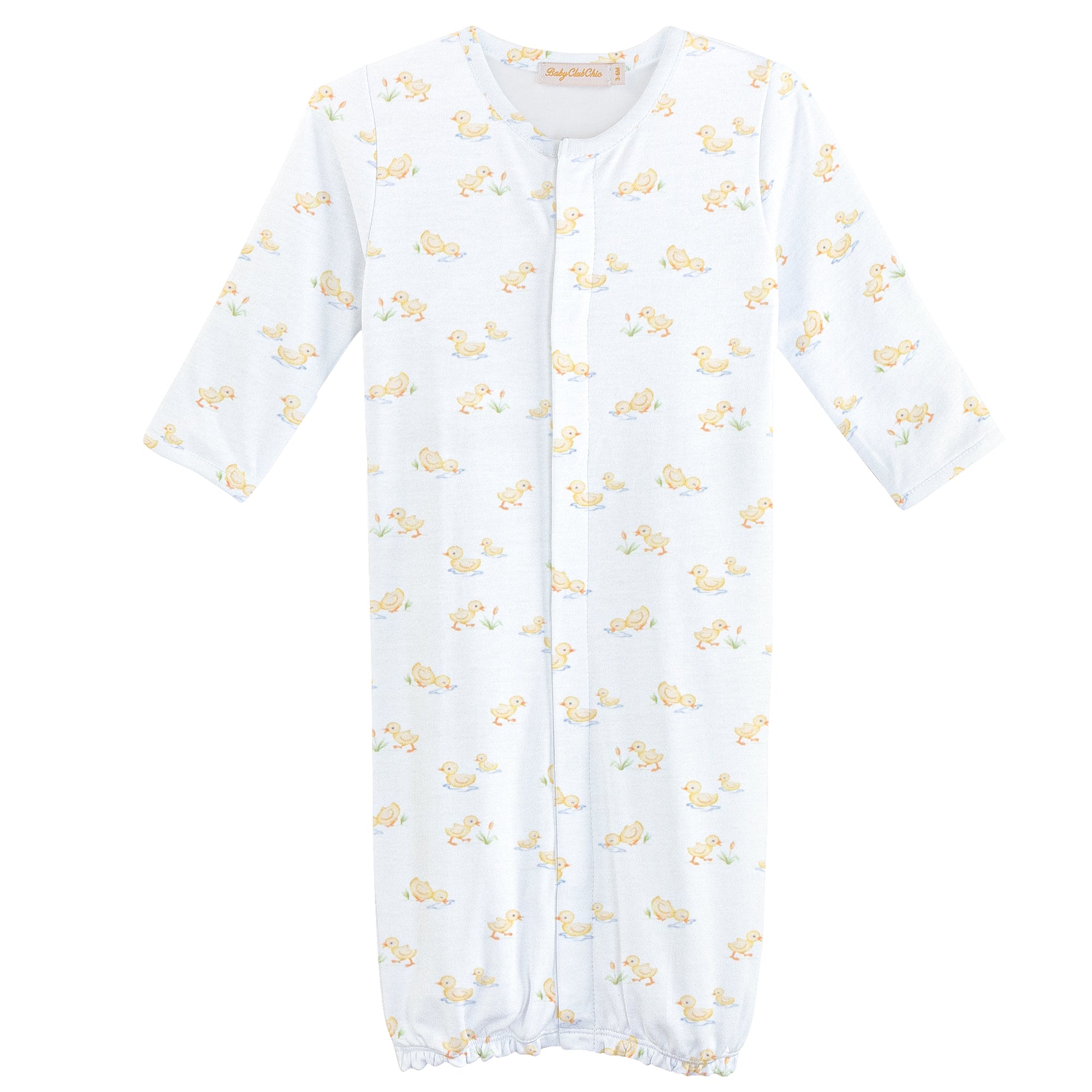 Baby Club Chic Tiny Baby Duckies Convertible Gown