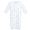 Tiny Baby Toys Printed Convertible Gown, Blue