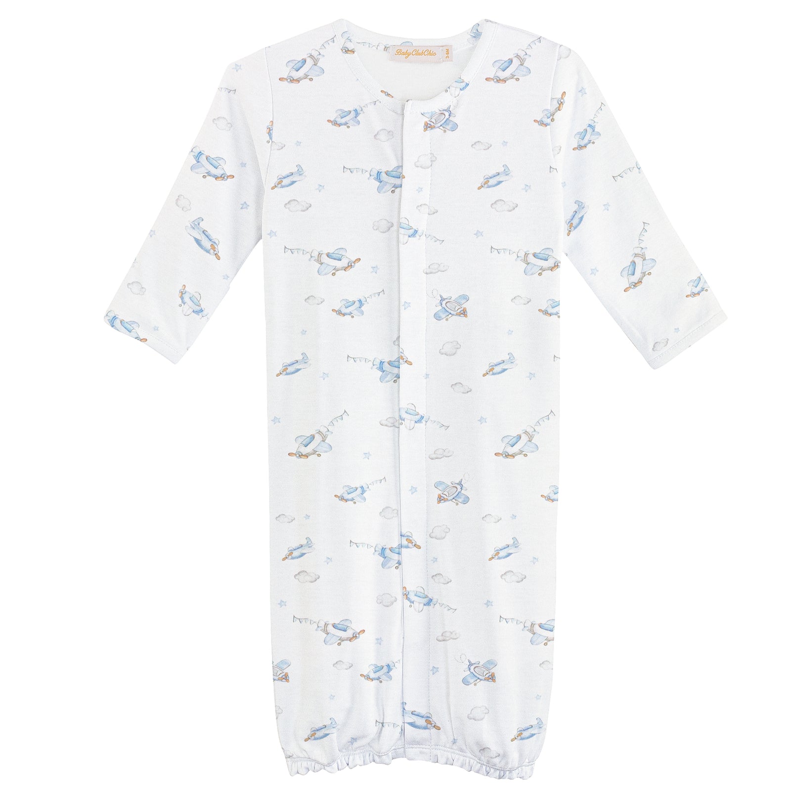 Baby Club Chic Up, Up and Away Printed Pima Convertible Gown