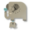 Popclox Pendulum Clock, Squirt Elephant (Wood)