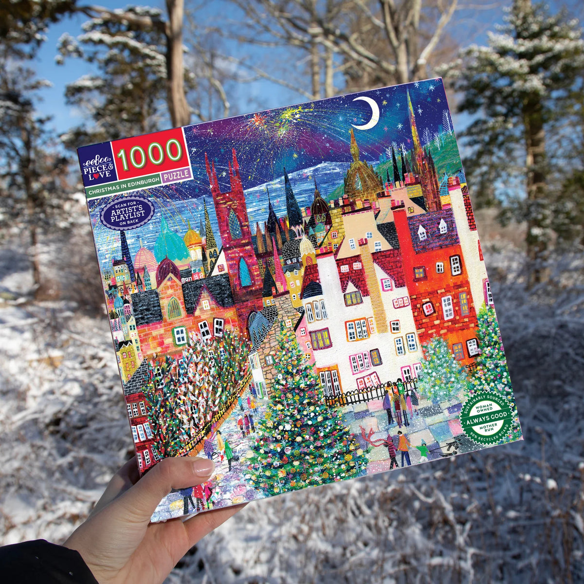 Eeboo Christmas in Edinburgh 1000 Piece Puzzle