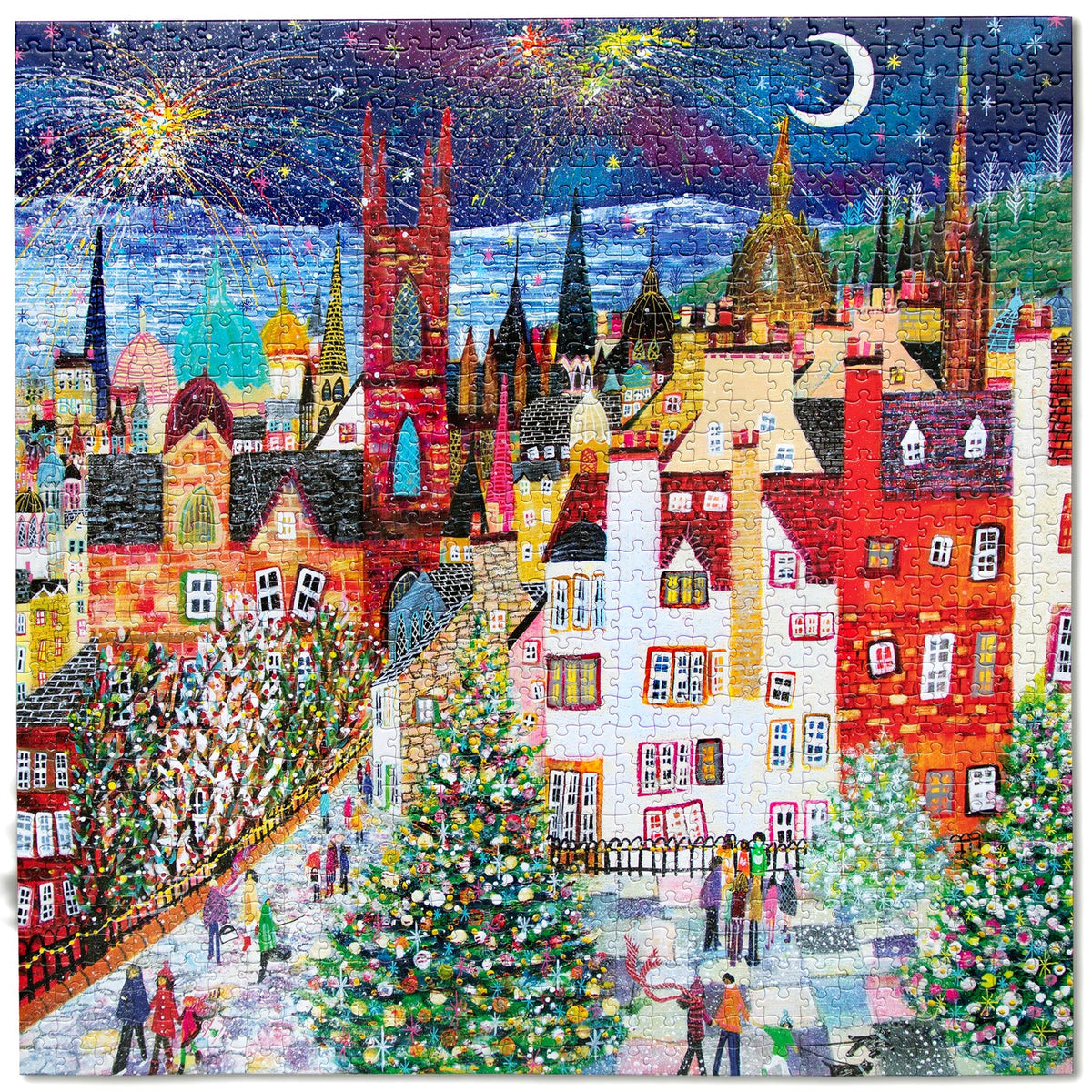 Eeboo Christmas in Edinburgh 1000 Piece Puzzle