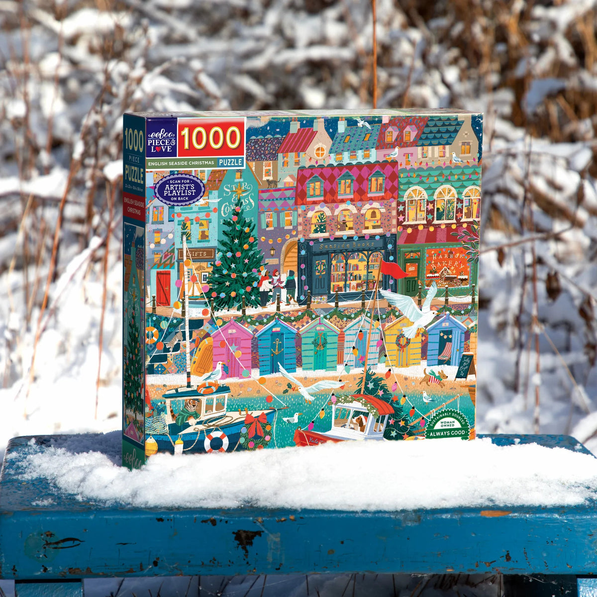 Eeboo English Seaside Christmas 1000 Piece Puzzle