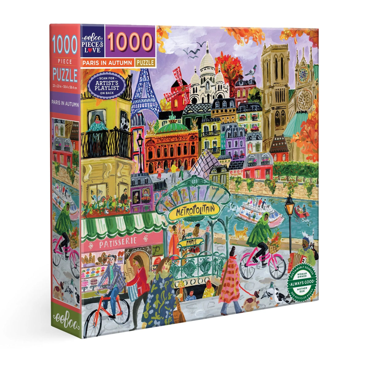 Eeboo Paris in Autumn 1000 Piece Puzzle
