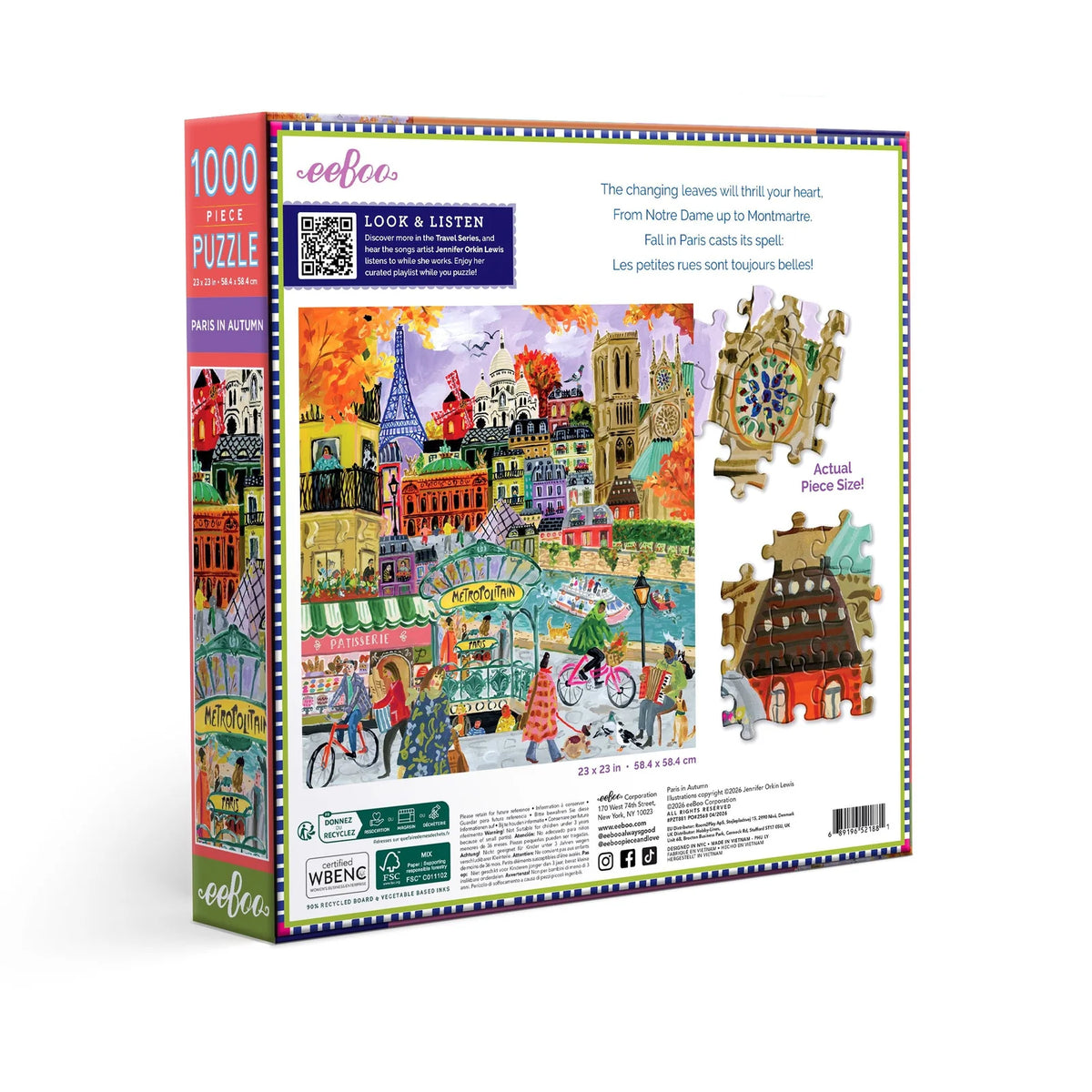 Eeboo Paris in Autumn 1000 Piece Puzzle