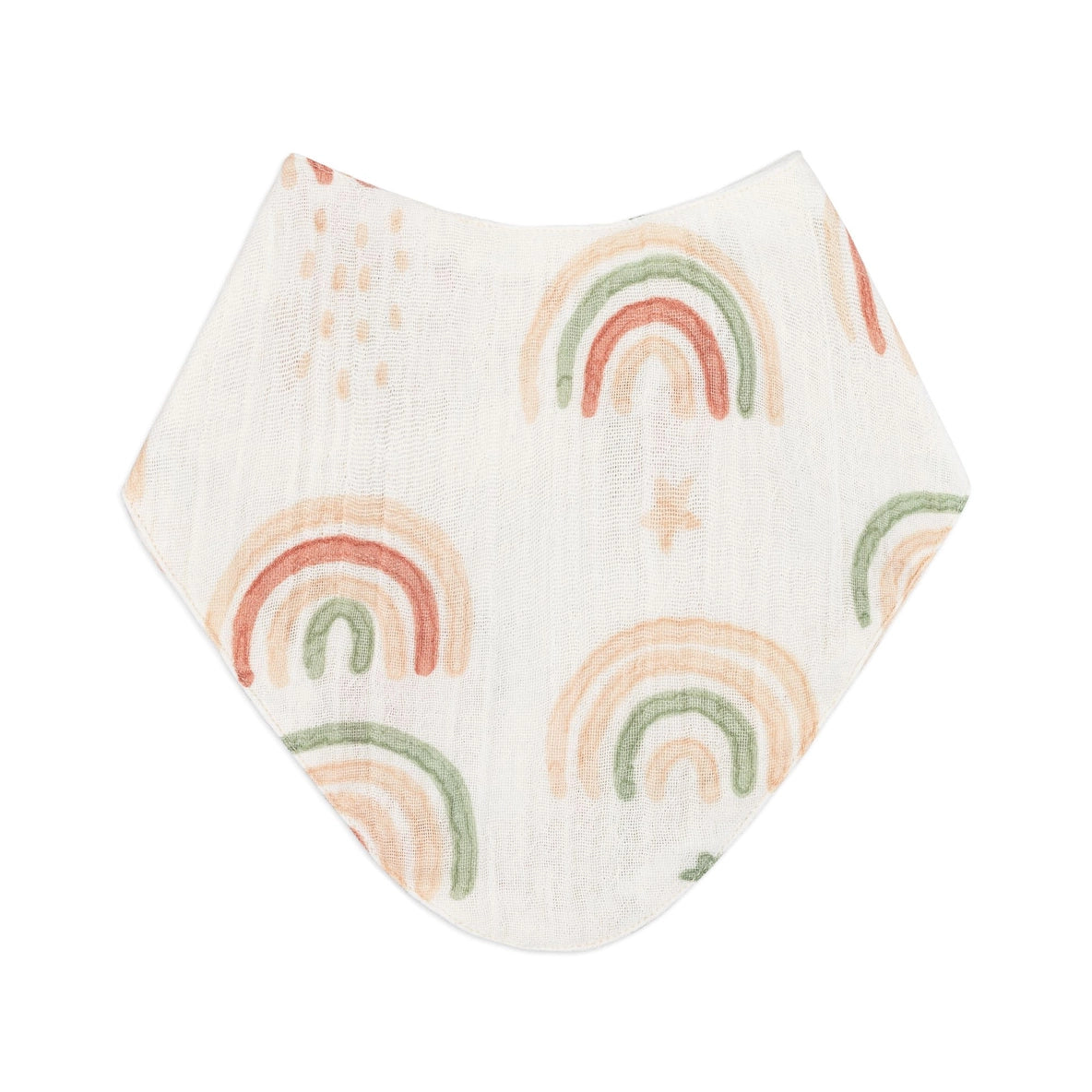 Crane Baby Parker Rainbow/Butterfly Bandana-Style Muslin Bib Set