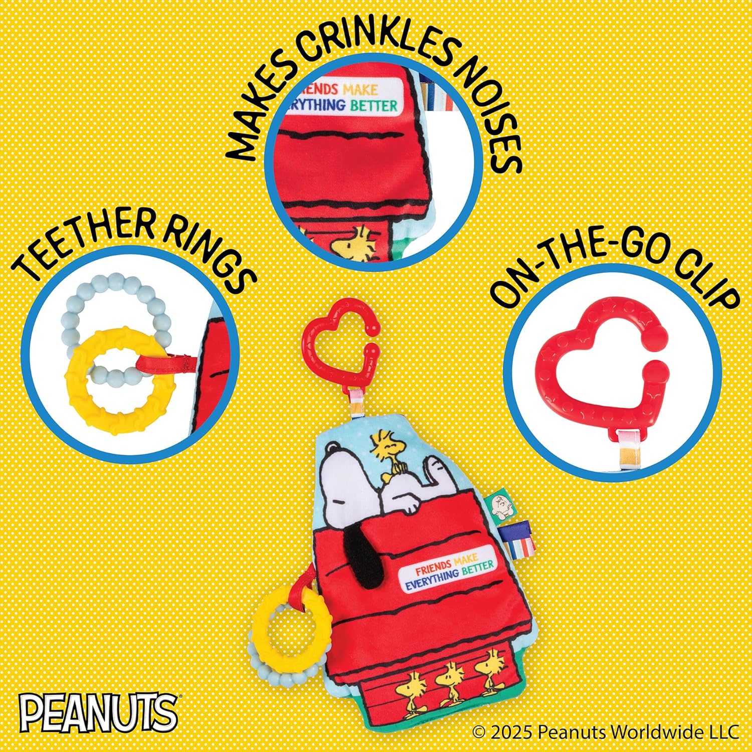 Peanuts- On-The-Go Crinkle Toy