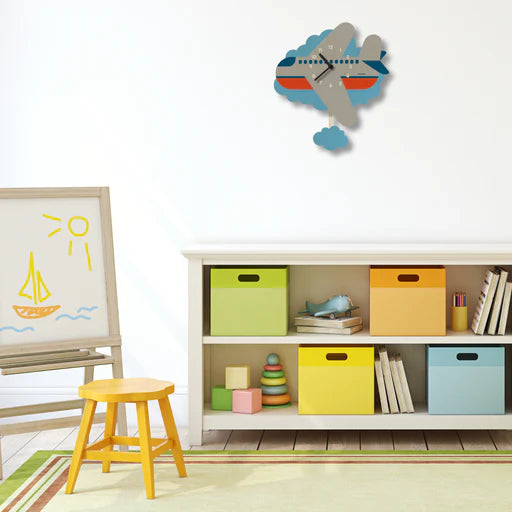 Pendulum Clock, Airplane (Wood)