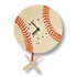 Popclox Pendulum Clock, Baseball (Wood)