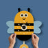 Popclox Pendulum Clock, Bee (Wood)