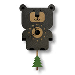 Popclox Pendulum Clock, Bear (Wood)