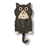 Popclox Pendulum Clock, Kitten (Wood)