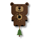 Popclox Pendulum Clock, Bear (Wood)