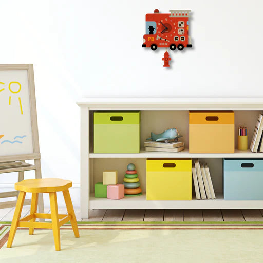 Pendulum Clock, Fire Truck (Wood)