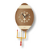 Popclox Pendulum Clock, Football (Wood)