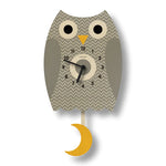 Popclox Pendulum Clock, Owl (Wood)