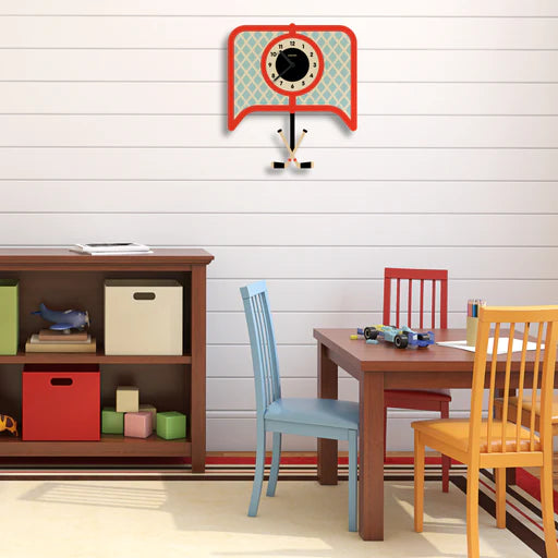 Popclox Pendulum Clock, Hockey (Wood)