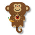 Popclox Pendulum Clock, Monkey (Wood)