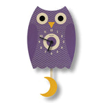 Popclox Pendulum Clock, Owl (Wood)