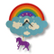 Popclox Pendulum Clock, Rainbow (Wood)