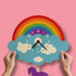 Popclox Pendulum Clock, Rainbow (Wood)