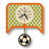Popclox Pendulum Clock, Soccer (Wood)