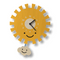 Popclox Pendulum Clock, Sun (Wood)