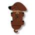 Popclox Pendulum Clock, Wiener Dog (Wood)