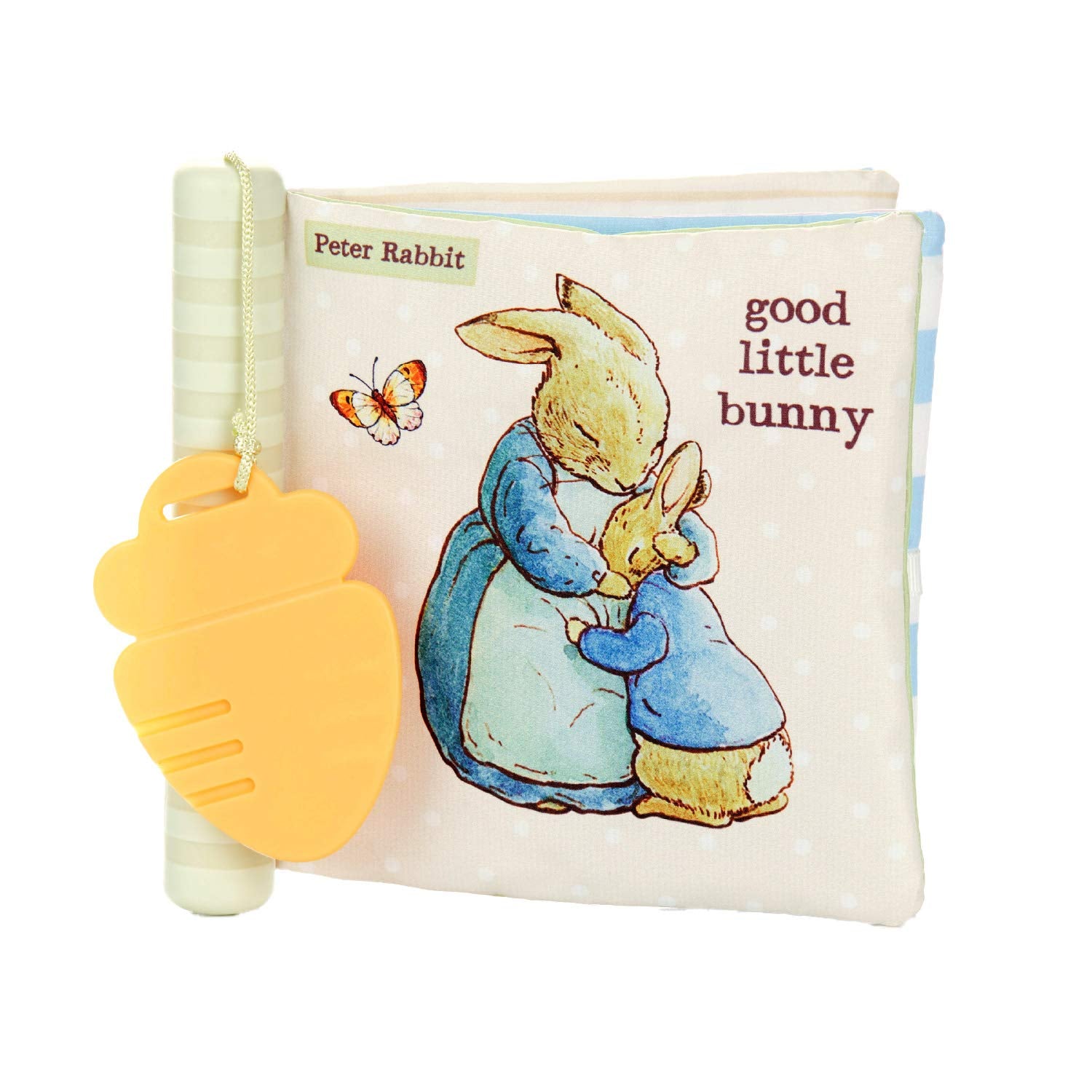 Peter Rabbit Soft Teether Book with Sensory Teether Spine and Teether Toy
