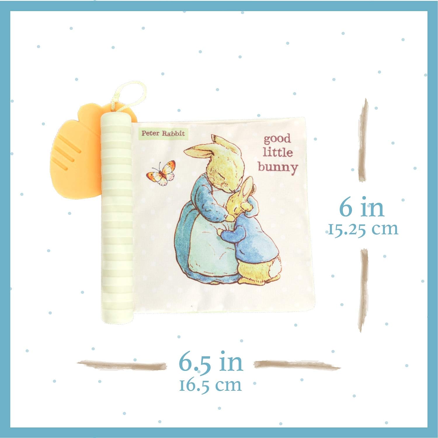 Peter Rabbit Soft Teether Book with Sensory Teether Spine and Teether Toy