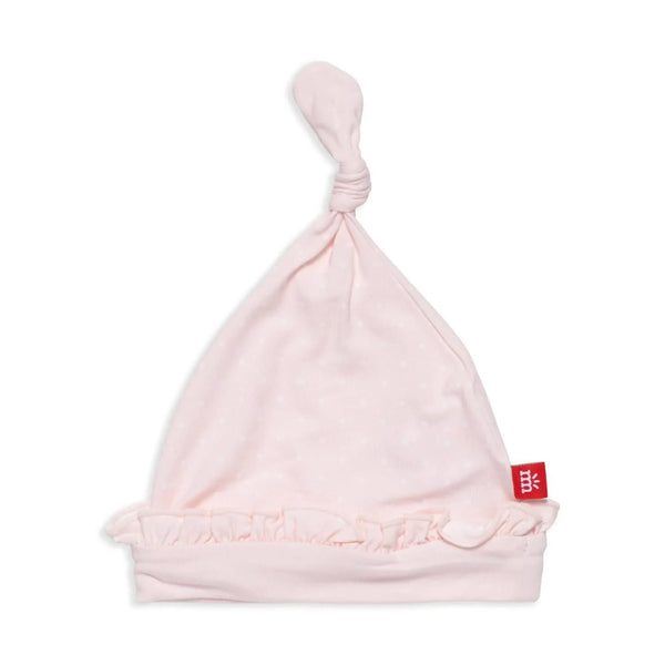 Pin Dot Modal Newborn Hat, Pink