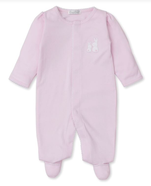 Pique Cuddle Bunnies Footie, Pink