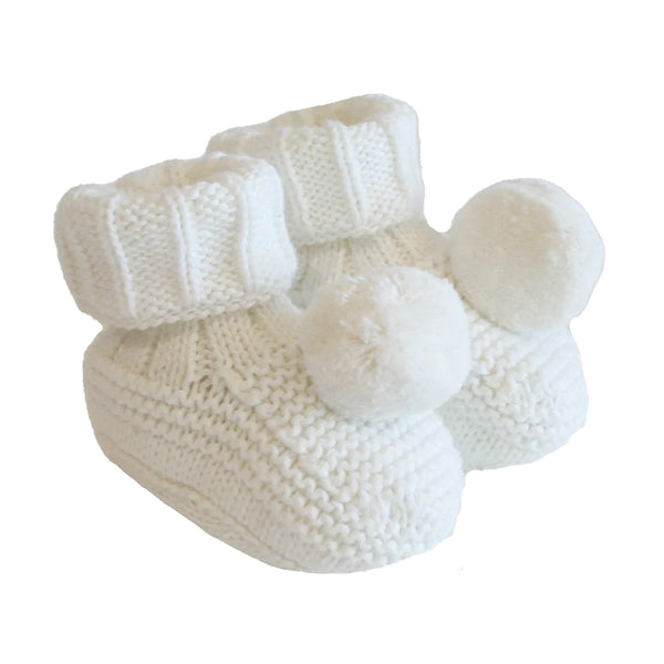 Pom Pom Baby Socks, Ivory