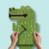 Popclox Pendulum Clock, Alligator (Wood)
