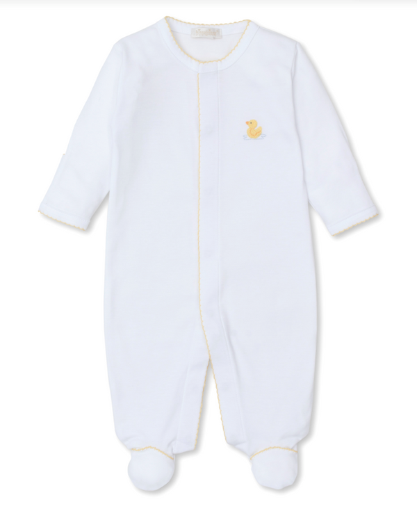 Premier Duckling Hand Emb. White Yellow Footie