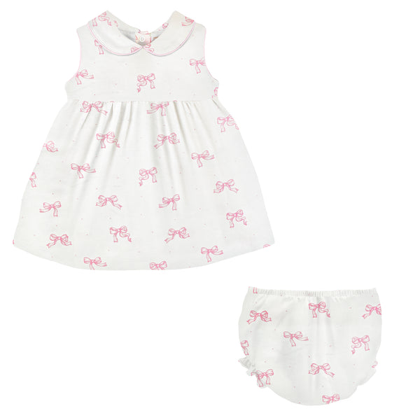 Pretty Bows, Dress Set with Round Collar