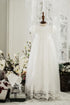 Embroidered with Pearl Christening Gown SS, Bonnet