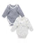 Purebaby 2 Pack Long Sleeve Bodysuit, Nautical