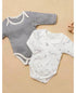 Purebaby 2 Pack Long Sleeve Bodysuit, Nautical