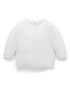 Purebaby Essential Layette Cardigan, White