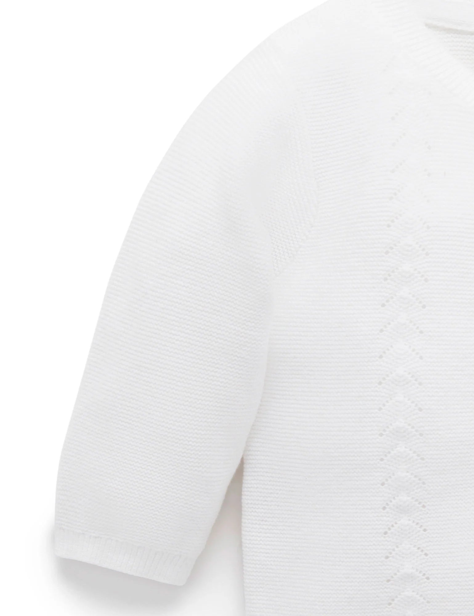 Purebaby Essential Layette Cardigan, White
