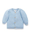 Purebaby Textured Cardigan, Blue
