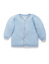 Purebaby Textured Cardigan, Blue