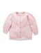 Purebaby Textured Cardigan, Pink