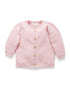 Purebaby Textured Cardigan, Pink