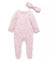 Purebaby Zip Growsuit & Headband Set Pale Pink Blossom