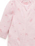 Purebaby Zip Growsuit & Headband Set Pale Pink Blossom